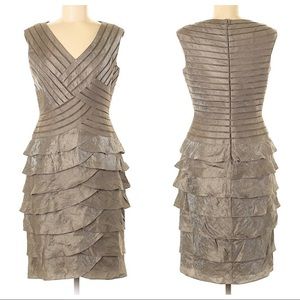 Adrianna Papell Tiered Bandage Ruffle Dress